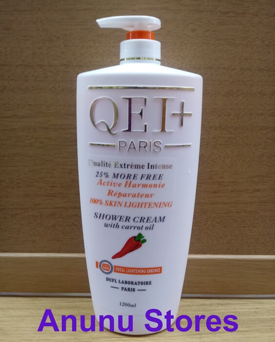 QEI+ SKIN LIGHTENING SHOWER CREAM WITH CARROT OIL - 1200ML